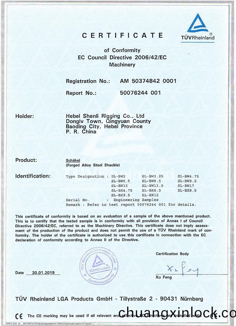 Shackle CE certificate1
